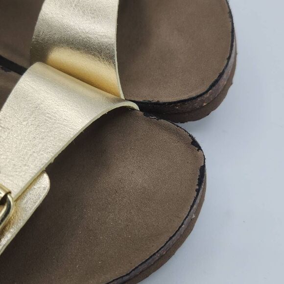 Madden Girl Women's Size 8 Brando Metallic Silver Double Buckle Sandals - Picture 9 of 9